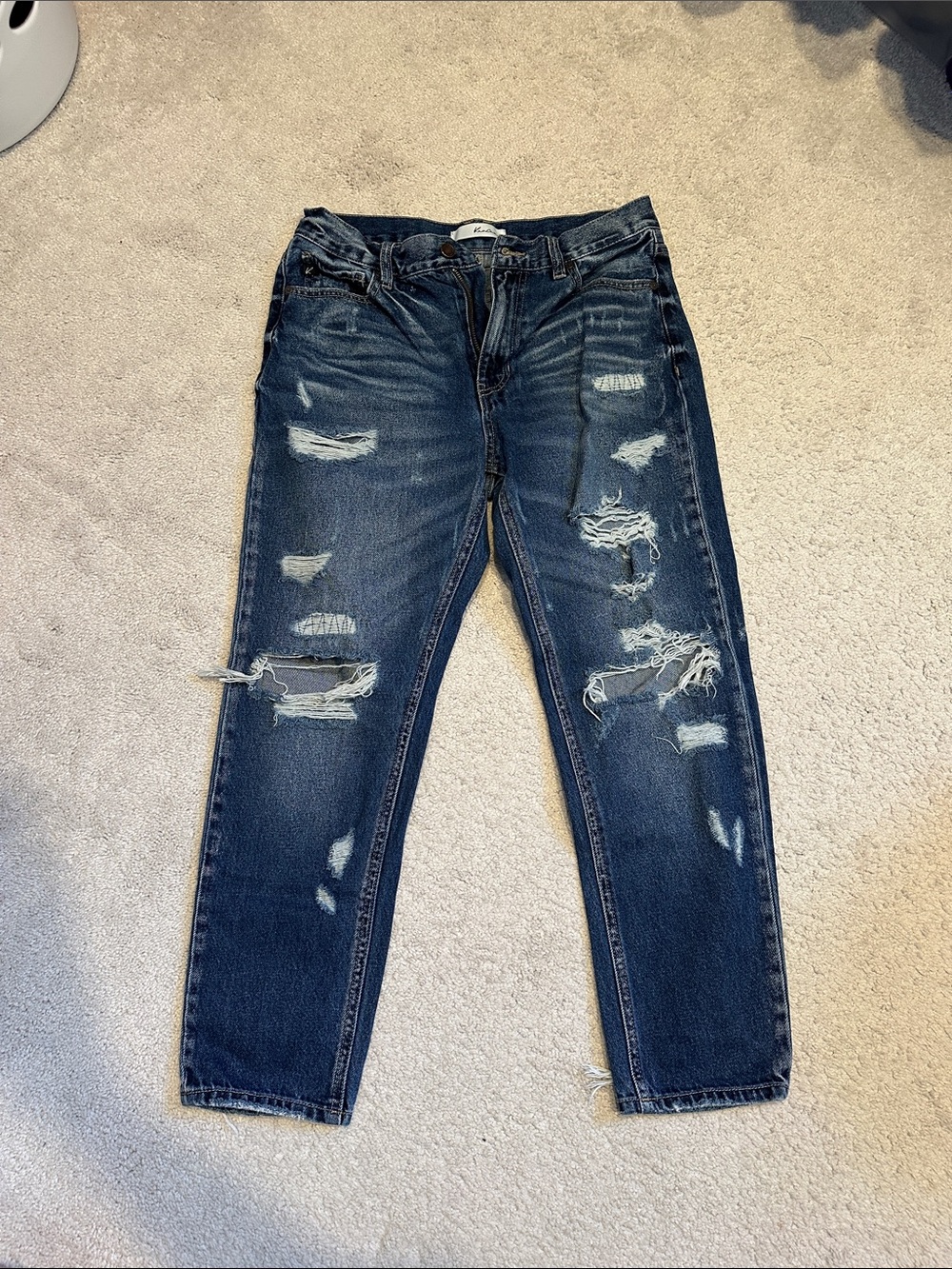 Distressed Dark Blue KanKan Jeans